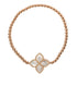 pulsera Princess Flower en oro rosa de 18kt con nácar y diamantes